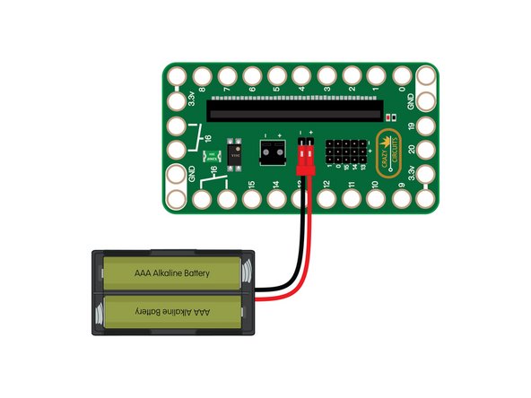 Since we're using a servo a 2 AA Battery Pack is the best way to power our circuit.