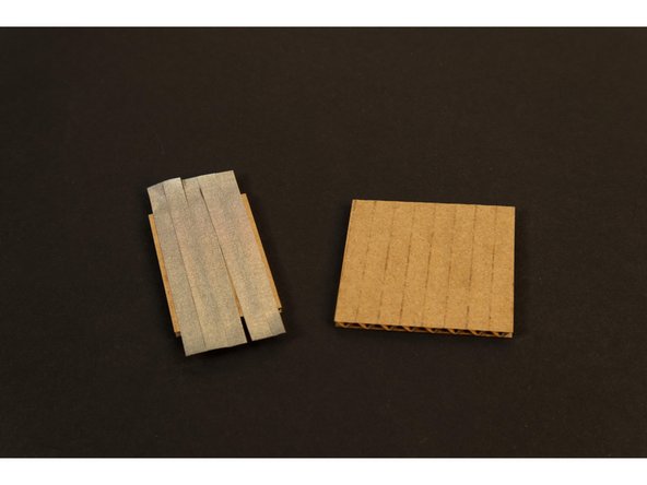 Attach Maker Tape to one side of Piece 5, covering the entire side, then glue the other side (without Maker Tape) to Piece 6, centering it.