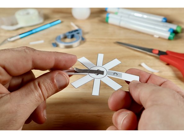 Measure, cut, peel, and stick Maker Tape path "A." where shown on the template. Note: Do not go further toward "C." than shown. The pictured paper gap is there to electrically separate those two paths.
