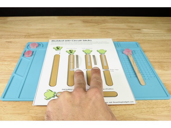 Cut two pieces of Maker Tape: 1 that is 2.5&quot; long and another that is 1.5&quot; long.