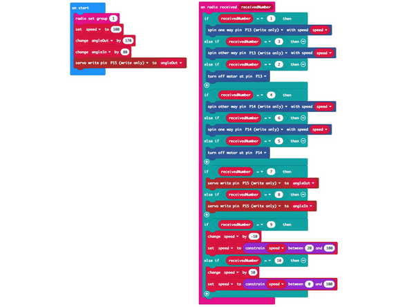 Load the Rover code for the Thumb Remote Sweeper TX onto the micro:bit on the Remote:  https://makecode.microbit.org/_Rz1KCyRdR...