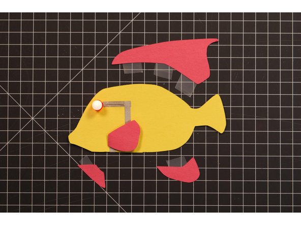 Attach the rest of the fins as shown on the back of your fish.