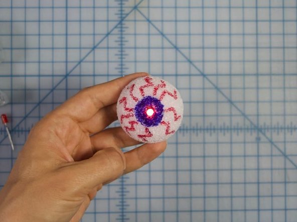 The battery can be pressed in so that it makes an imprint in the styrofoam as well.