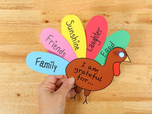 Show off your turkey and talk about all the things you are grateful for!