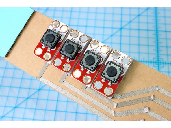 Get ready to rock! Pressing the buttons from top to bottom will create the most common chord progression, but you can press them in any order that you'd like!