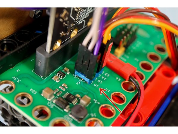 Add three wires to the NeoPixel strip and connect them like this: IN to Pin 16, VCC to +5V and GND to &quot;-&quot;.