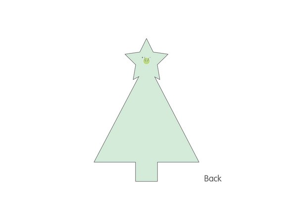 Flip over your tree and you'll see the LED legs sticking straight up. We'll need to bend them down flat, but before you do that we're going to add two pieces of Maker Tape.