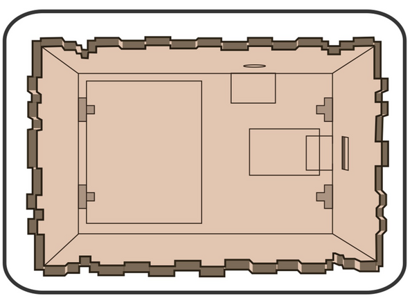 Use double sided tape to hold down the USB Circuit and Battery Holder.