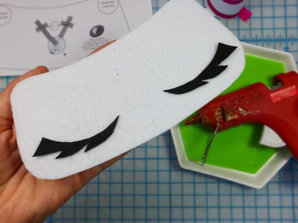 Then, hot glue the shapes together.