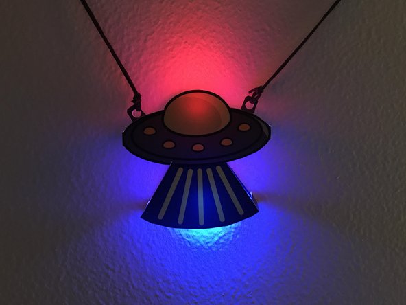 The &quot;legs&quot; of the top part of the UFO let it sit above the bottom part of the UFO so our LED has some room to glow.