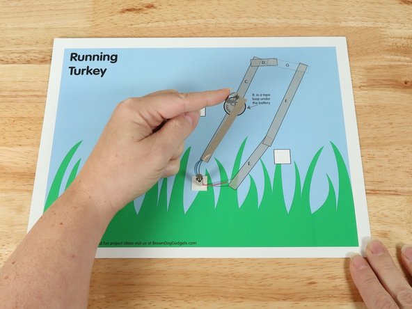 Make a loop of tape (sticky side out) using a short piece of Maker Tape, and stick it atop the end of Path A.