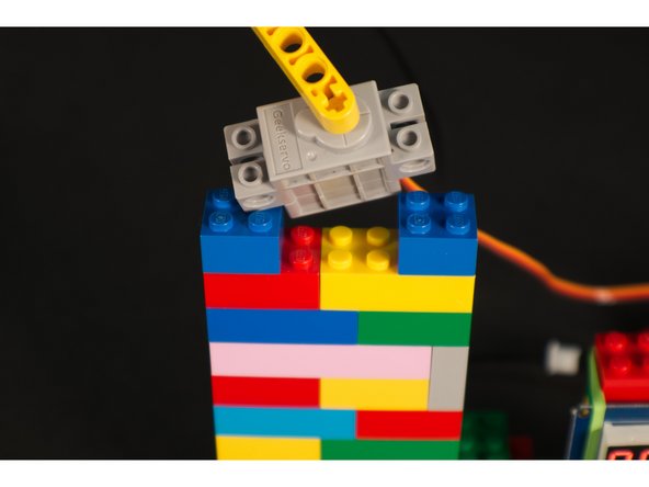 We just made a vertical stack. The nice thing about this simple method is that you can easily make it taller or shorter by just changing how many bricks you use.