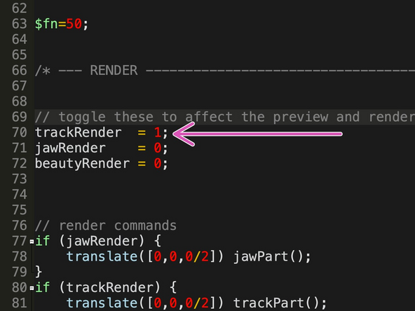 Once you’ve adjust the value for componentX, componentY, brickX, brickY, and slotWidth you can export the Track and the Jaw.