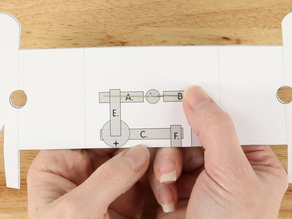 Bend the LED legs flat on the back following the diagram.