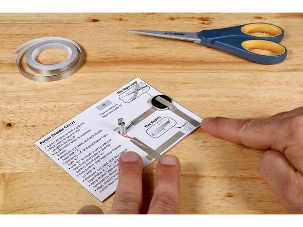 Measure, cut, peel, and stick Maker Tape Paths “C.”, “D.”, and “E.”