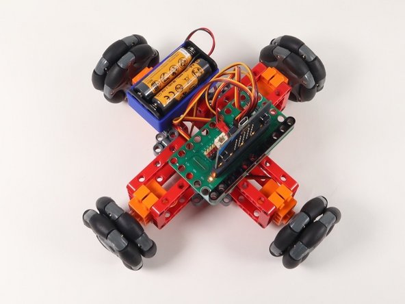 The Rover Kit comes with just two servos, but if you borrow two servos from another kit, or get two more servos separately, you can build this project.