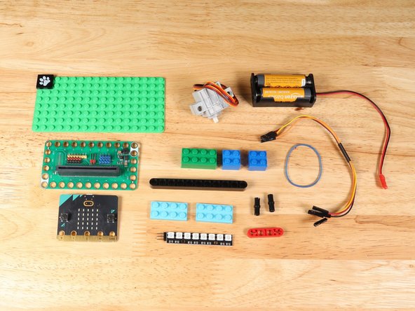 Gather the supplies for the circuitry inside the Haunted House.