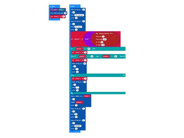 Let's get our awesome project going! Load this code for our OLED Awesome Meter program: https://makecode.microbit.org/_4whF69UAP...