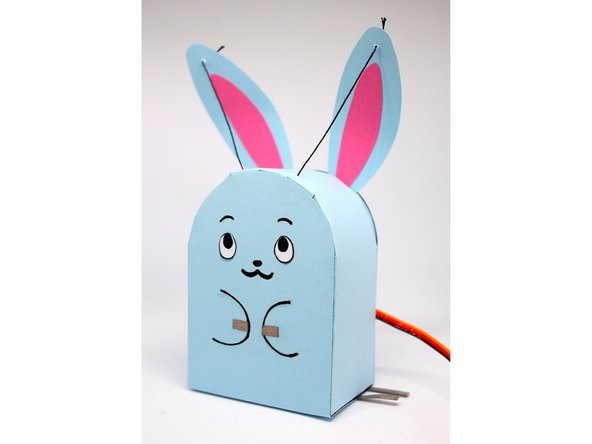 Fold the rabbot up and glue the body closed