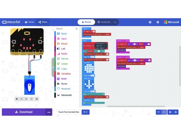 We used makecode.microbit.org to program our board. It uses a simple drag and drop block interface.