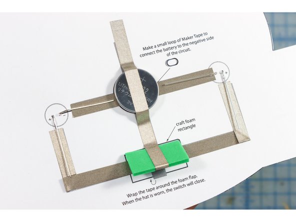 Insert the LEDs from the front of the template by making small holes where shown.