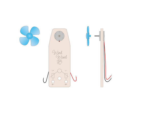 Add the fan blade. It should easily press fit onto the shaft of the motor.