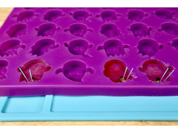 Set the mold tray aside and allow for the glue to harden. If you want to speed this part up, simply place the tray on a flat surface in your refrigerator.