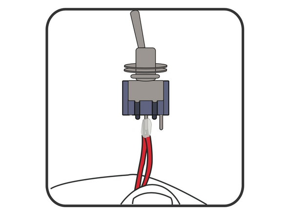 Solder both wires to the middle pin on the Switch.