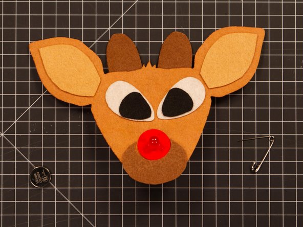 Here's what your reindeer should look like with the LED in place.
