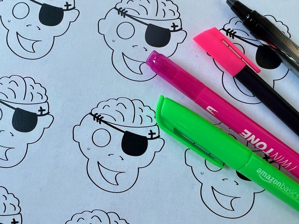 Instead of transferring the project to felt, you could use markers to color in the template, and place the paper over the LED(s).