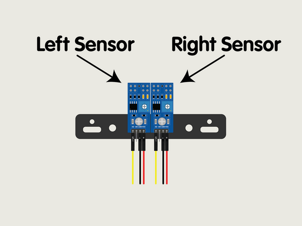 Each of the three wires from each sensor needs to connect to a pin on the Bit Board. This is simple to do using the Crazy Circuits Ribbon Cables since you just need to plug in the three-wire connector.