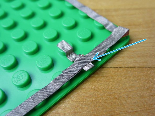 Fold over the end of the tape.