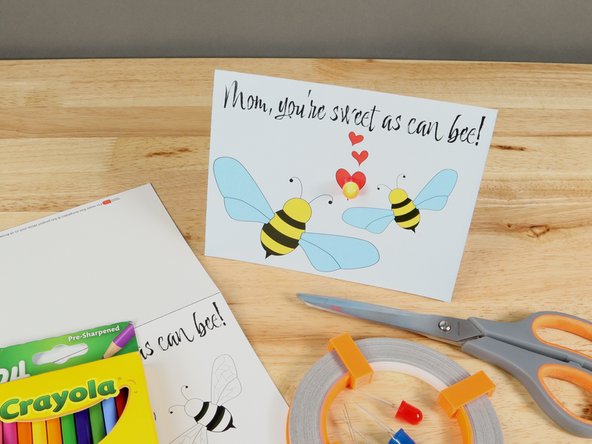 This paper circuits card is a great beginner project. Just follow the steps below to make your card.