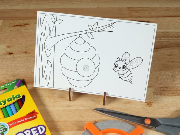 This paper circuits postcard is a great beginner project. Just follow the steps below to make your Bee.