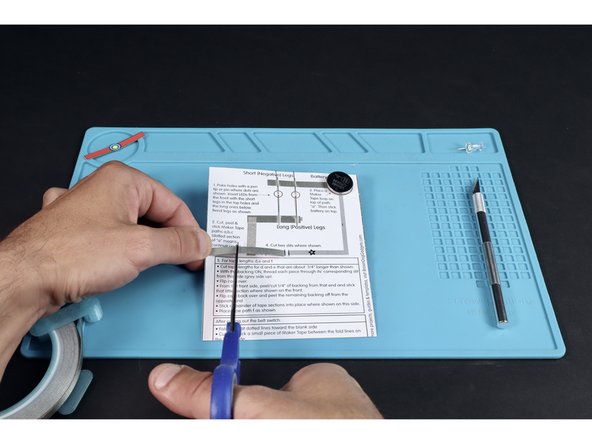 Measure and cut the tape length for path &quot;d&quot; so it is about 1/4&quot; longer than shown.
