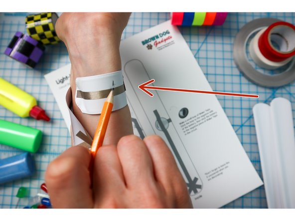 Since every wrist is a different size, you'll need to find the best place to make the connection.