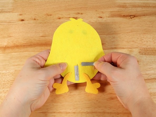 Place a piece of Maker Tape UNDERNEATH each LED leg.