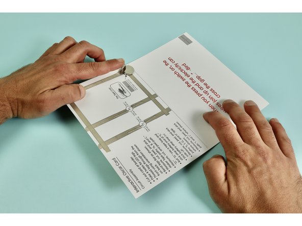 The battery end of path &quot;H&quot; should be stuck atop the Positive (+) Side of the battery.