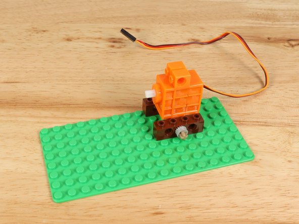 Once you have the "feet" for your servo you can attach it to a LEGO baseplate.