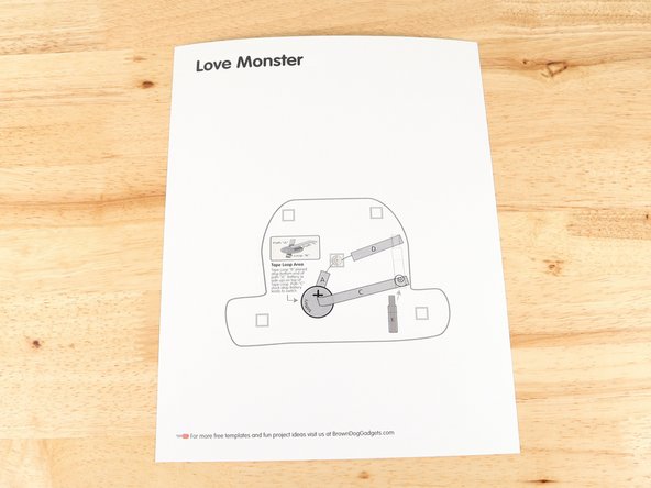 Make sure to print this template single-sided. You will be making a project with two distinct layers with a small gap in between.