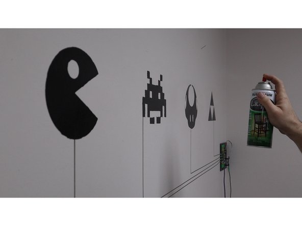 Once the touch ups are dry use some clear spray paint to seal up the conductive paint.