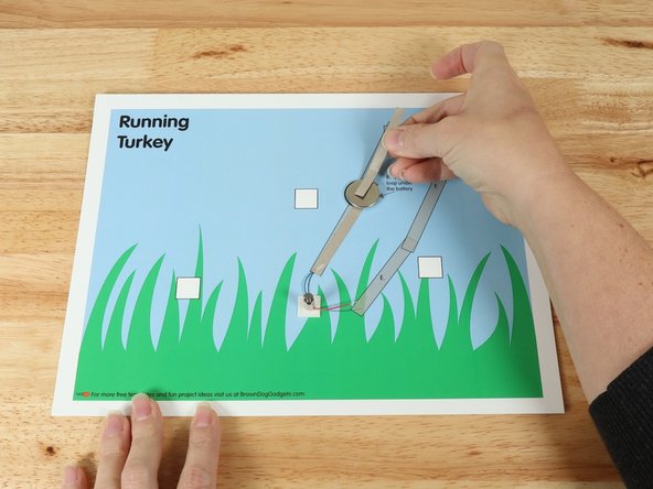 Add tape Path C. to the top of the battery and onto the template.
