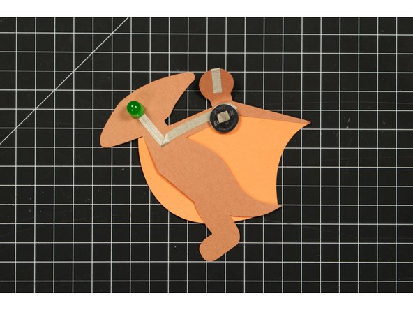 If you wanted to, you could use two tape loops (one for each side of the battery) and turn on and off your circuit without the need of a binder clip.