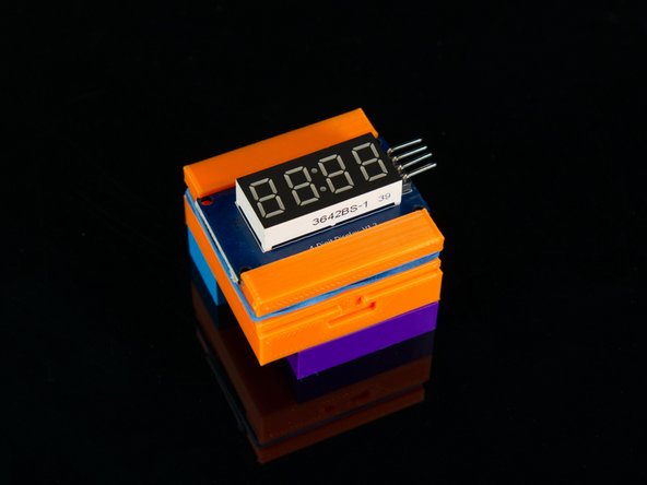 We used a 3D printed holder we designed to hold the 7 Segment Display in place on the LEGO baseplate.