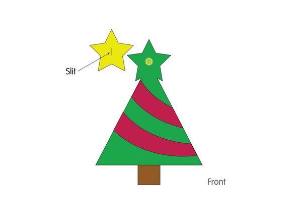 Flip your tree over again so you can see the front. Your LED should be glowing!