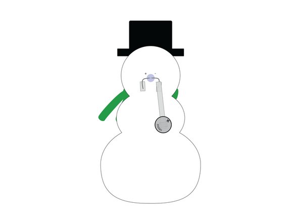 Stick the battery down to the tape loop added in the previous step.