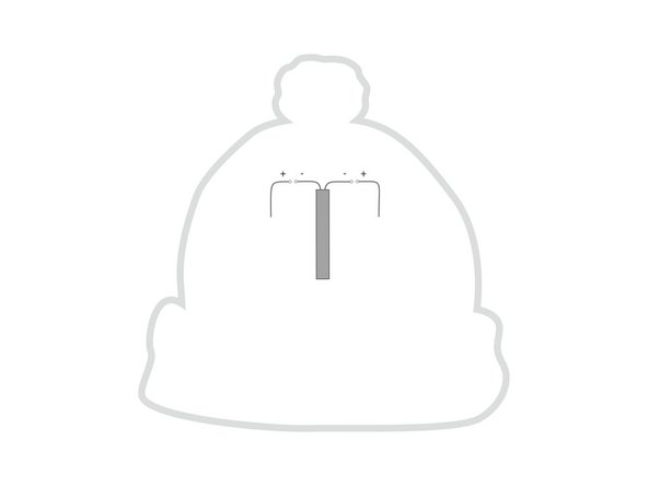 Add the center piece of Maker Tape to the LED legs. (This will connect the negative legs to the negative side of the battery.)