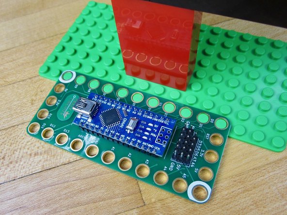 Stick on the LEDs and Robotics Board.