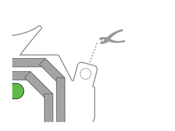 If you have a hole punch available it's the best tool to add holes to the tabs so you can add a string or lanyard and wear your badge.