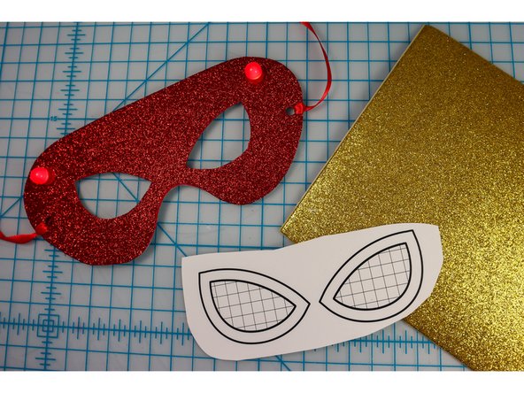 If your design calls for it, use the eye template to cut the shapes out of a contrasting color.